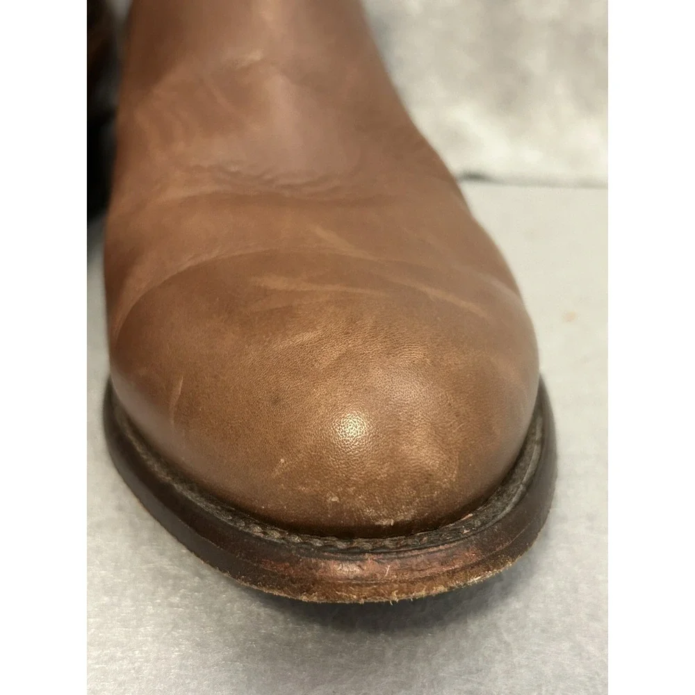 Tecovas Cowboy Chelsea Boots THE CHANCE Men's Size 11EE Chestnut Brown Calfskin